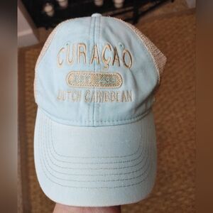 DK Embroidery CURAÇAO DUTCH CARIBBEAN Trucker Hat And Belle Headband Bundle